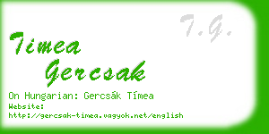timea gercsak business card