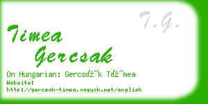 timea gercsak business card